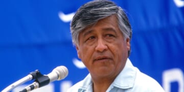 United Farm Workers President Cesar Chavez is seen in a file photo taken June 4, 1988, in McFarland, California.