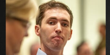 Tyler Robinson, who is accused of fatally shooting Charlie Kirk, appears at a hearing Dec. 11 in Fourth District Court in Provo, Utah.