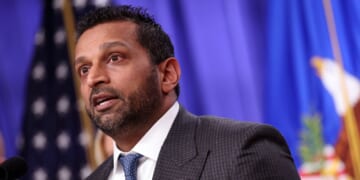 FBI Director Kash Patel delivers remarks on an arrest connected to the 2012 U.S. Embassy attack in Benghazi, at the Department of Justice on Feb. 6, 2026, in Washington, D.C.