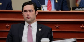Rep. Brandon Gill listens during a hearing with the House Budget Committee on Capitol Hill on May 16, 2025, in Washington, D.C.