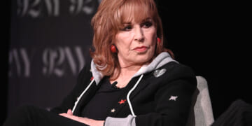 Joy Behar looks at panel member while participating in “Behind The Table” podcast at 92NY on October 8, 2024.