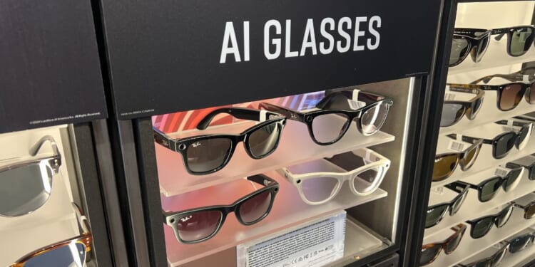 Meta Ray-Ban AI glasses are pictured on display in San Francisco, California, in a file photo dated July 12.