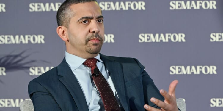 Former MSNBC host Mehdi Hasan, pictured in a February 2025 file photo.