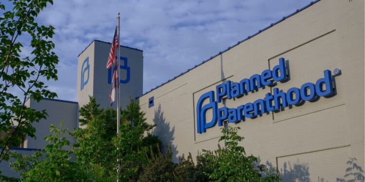 Signage outside the Planned Parenthood Reproductive Health Services Center in St. Louis, Missouri, on June 24, 2022.