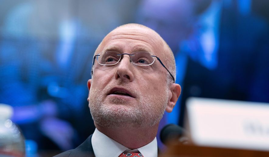 Federal Communications Commission Chairman Brendan Carr testifies before the House Committee on Energy and Commerce, Subcommittee on Communications and Technology oversight hearing of the Federal Communications Commission on Capitol Hill in Washington on Jan. 14, 2026. (AP Photo/Jose Luis Magana) ** FILE **