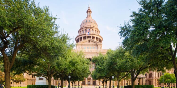 The Texas Capitol building in Austin, Texas.