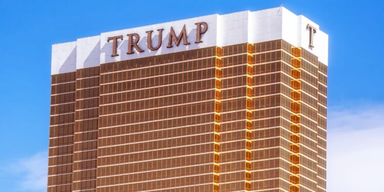 The Trump International Hotel stands in Las Vegas, Nevada, on July 30, 2025.
