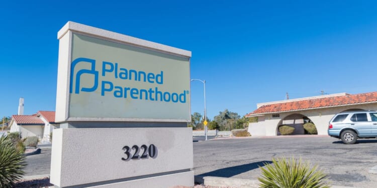 An editorial stock photo of the Planned Parenthood sign in Las Vegas, Nevada.