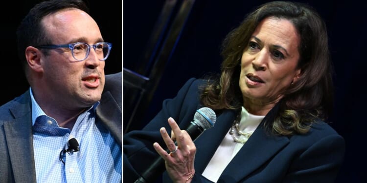 Former CNN commentator Chris Cilizza, left, warned that former Vice President Kamala Harris could damage the Democratic Party if she insists on running for president again.