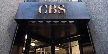 The CBS logo is seen at the CBS Building, headquarters of the CBS Corporation, in New York City in a file photo dated Aug. 6, 2018.