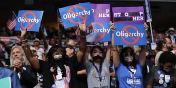 Protesters gather at the Democratic National Convention on July 17, 2016.