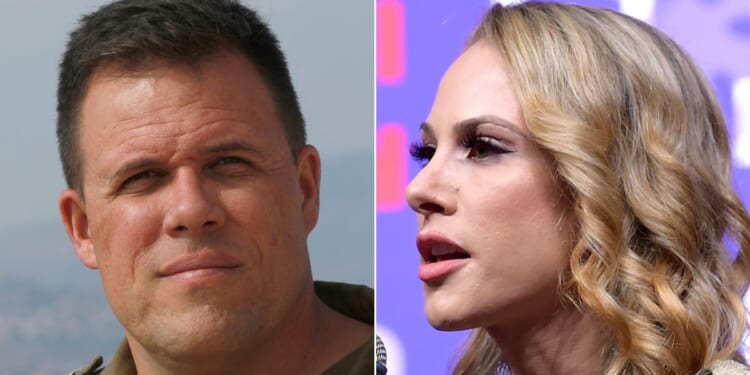 "Young Turks" co-host Ana Kasparian, right, seen in a 2019 photo, lashed out at Jonathan Conricus, also seen in a 2019 photo, as she angrily debated another panelist Monday on "Piers Morgan Uncensored."