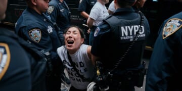 Dozens arrested as protesters demand Schumer and Gillibrand block sale of bombs to Israel