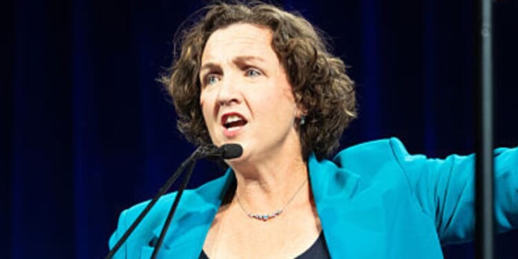 Former Rep. Katie Porter, now running for California governor, drew some hostile comments with her post about abuse allegations against Rep. Eric Swalwell.