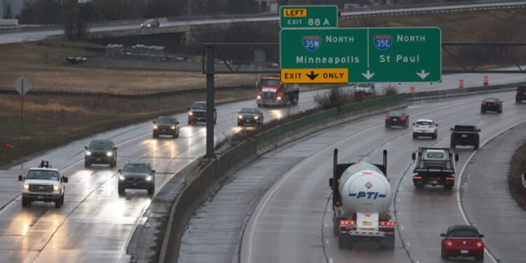 I-35 Highway in Burnsville, Minnesota on April 2, 2026.