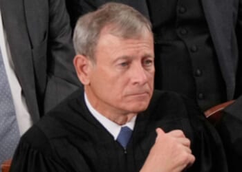 U.S. Supreme Court Chief Justice John Roberts, seen in a Feb. 24 photo, sounded skeptical Wednesday when hearing oral arguments that the Fourteenth Amendment excludes children of illegal immigrants.