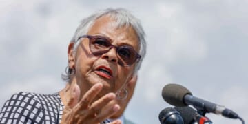 Rep. Bonnie Watson Coleman speaks at a press conference calling for the expansion of the Supreme Court on July 18, 2022, in Washington, D.C.