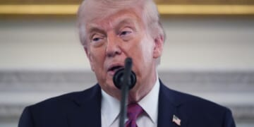 President Donald Trump, pictured speaking at the White House on Tuesday.