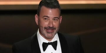 ABC's Jimmy Kimmel, pictured presenting an award at the Oscars on March 16.