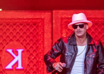 Kid Rock performs in concert at Intrust Bank Arena on April 18, 2025, in Wichita, Kansas.