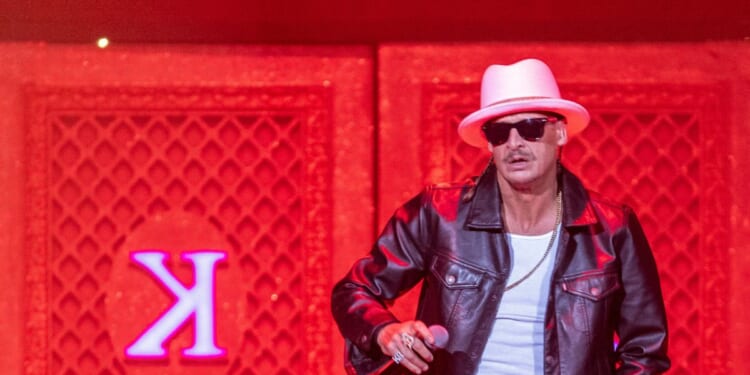 Kid Rock performs in concert at Intrust Bank Arena on April 18, 2025, in Wichita, Kansas.