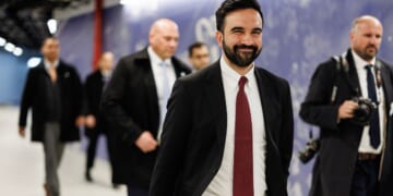New York City Mayor Zohran Mamdani visits employees of Citi Field in New York City on April 9, 2026.