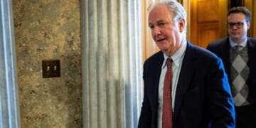 Maryland Democrat Senator Chris Van Hollen walks the halls of the United States Capitol Building on Jan. 30, 2026.