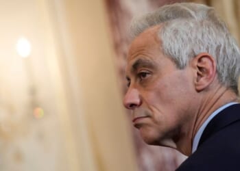 U.S. Ambassador to Japan Rahm Emanuel listens duringa news conference at the U.S. State Department on Jan. 11, 2023.