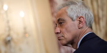 U.S. Ambassador to Japan Rahm Emanuel listens duringa news conference at the U.S. State Department on Jan. 11, 2023.