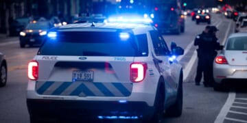 Chicago Police Department officers respond to the scene of an incident on March 29, 2022.