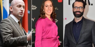 The liberal group's hit list included the names and locations of, from left, White House Deputy Chief of Staff Stephen Miller, left, Libs of TikTok's Chaya Raichik; and The Daily Wire's Matt Walsh.