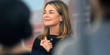 Savannah Guthrie, co-host of NBC's "Today" show, pays a visit to the set on Thursday before her return to the air on Monday morning.