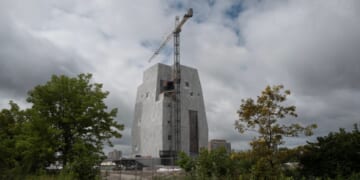 Construction continues at the Barack Obama Presidential Center on Aug. 20, 2025, in Chicago, Illinois.