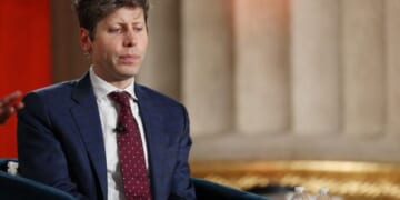 Sam Altman speaks at the BlackRock Infrastructure Summit on March 11, 2026.