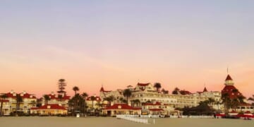 A historic beachfront hotel in the city of Coronado.