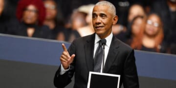Former President Barack Obama, pictured at the March funeral for civil rights activist Jesse Jackson in Chicago.