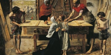 A painting of St. Joseph's workshop